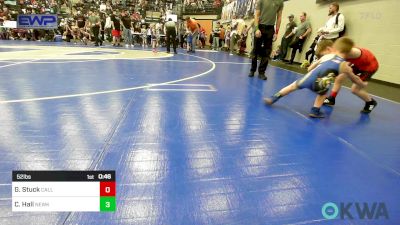 52 lbs Round Of 16 - Grey Stuck, Carl Albert vs Caleb Hall, Newkirk Takedown Club