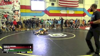 100 lbs Cons. Round 3 - Maelie Snell, Pinedale vs Kaelyn Wessel, Wheatland