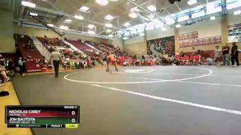 182 lbs Round 3 (10 Team) - Jon Bautista, Pahrump Valley vs Nicholas Carey, Western