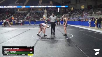 130 lbs Champ. Round 1 - Kegan Motter, El Dorado vs Gabrielle Koppes, Tiger