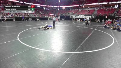 165 lbs Cons. Quarters - Derek Klinkner, Two Rivers vs Cole Berth, Coleman
