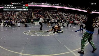 3A 175 lbs Cons. Round 2 - JT Mitcham, Dixon High School vs Hunter Ingram, West Rowan High School