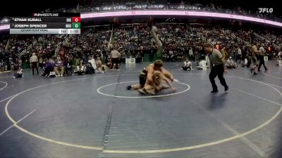 2A 215 lbs Quarterfinal - Joseph Spencer, Manteo High School vs Ethan Kuball, Seaforth High School