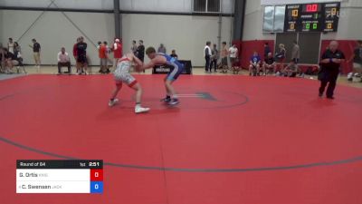 74 kg Round Of 64 - Gray Ortis, Knigths RTC vs Cael Swensen, Jackrabbit Wrestling Club