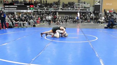 144 lbs Quarterfinal - John Carrozza, Ridgefield vs Evan Madigan, Edward Little