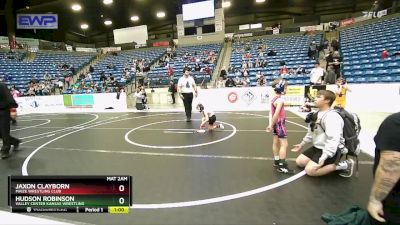 55 lbs Round 1 - Jaxon Clayborn, Maize Wrestling Club vs Hudson Robinson, Valley Center Kansas Wrestling