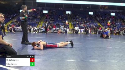 117 lbs Final - Michael Definis, Pennsbury vs Tigh Coyle, Malvern Prep