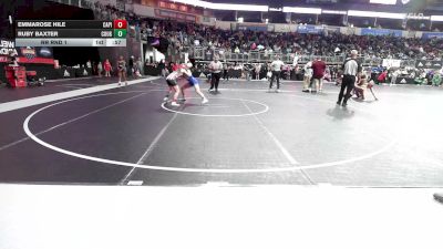 100 lbs Rr Rnd 1 - Emmarose Hile, Capital City Combatives vs Ruby Baxter, Cougar WC