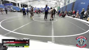 127-130 lbs 1st Place Match - KiMorah Cathey, Hurricane vs Willow Johns, Paola