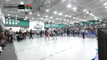 132 lbs Cons. Round 3 - Maricio Escobedo, Granite Hills vs Nicholas Morales, Monrovia