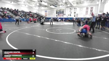 125 lbs Cons. Round 2 - Vanessa Rodriguez, Gabrielino vs Adamaris Montiel, Hueneme