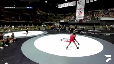 100 lbs Quarters - Hilcias Sanchez vs Aiden Garcia, Rough House Wrestling