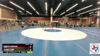 132 lbs Cons. Round 3 - Sergio LeFebvre, Texas vs Ryder Clark, Spartan Mat Club