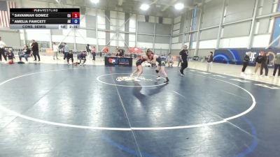 U23 Women - 68 lbs Cons. Semis - Savannah Gomez, CA vs Amelia Fawcett, AK