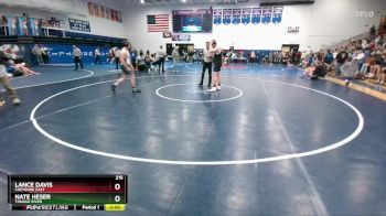 215 lbs Champ. Round 1 - Lance Davis, Cheyenne East vs Nate Heser, Tongue River
