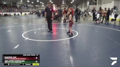 61 lbs Cons. Round 1 - Benjamin Kosmalski, Reed City Youth Wrestling vs Hunter Cox, Michigan Center Young Cardinals