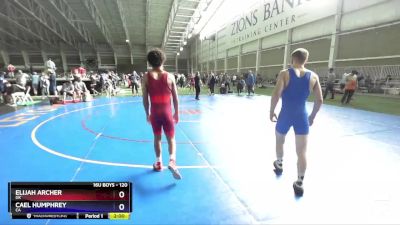 120 lbs Cons. Round 4 - Elijah Archer, OK vs Cael Humphrey, CA