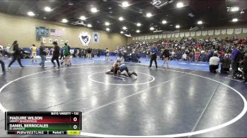 132 lbs Champ. Round 2 - Maguire Wilson, Liberty (Bakersfield) vs Daniel Berrocales, El Diamante