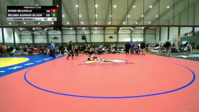 U8 FK - 70 lbs Champ. Round 1 - Ryker Belleville, Shelton Wrestling Club vs Bellinda Alvarado De Leon, Hillsboro Mat Club