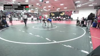 120 lbs Cons. Round 7 - Evelyn Lopez, Hamilton Anza vs Brooklyn Weimer, Frontier