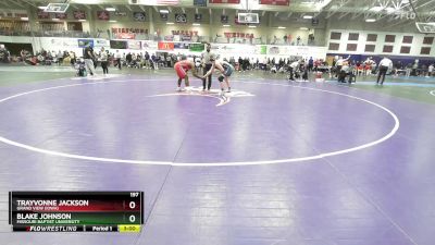 197 lbs Champ. Round 1 - Blake Johnson, Missouri Baptist University vs Trayvonne Jackson, Grand View (Iowa)