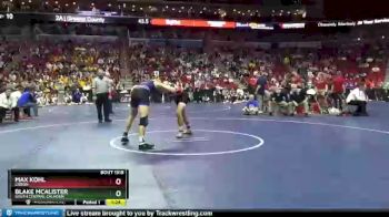 1A-170 lbs Semifinal - Max Kohl, Lisbon vs Blake McAlister, South Central Calhoun