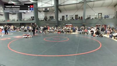 16U Girls FS - 115 lbs Cons. Semis - Kailey Balajadia, WA vs Isabella Serrano, CA