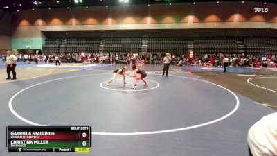 120 lbs Cons. Round 5 - Christina Miller, Sherwood vs Gabriela Stallings, Lincoln (Stockton)