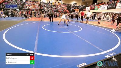 100 lbs Semifinal - Benjamin Fisher, Salina Wrestling Club vs Jack Bovos, Salina Wrestling Club