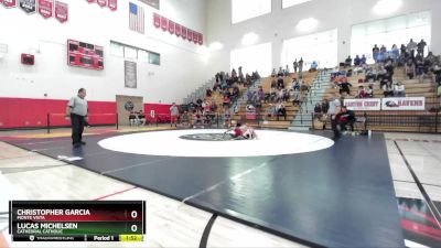 106 lbs 1st Place Match - Christopher Garcia, Monte Vista vs Lucas Michelsen, Cathedral Catholic