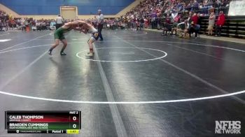1 - 120 lbs Quarterfinal - Braeden Cummings, Northumberland High School vs Caleb Thompson, Grayson County