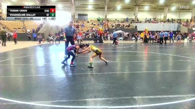58 lbs Quarterfinal - Torah Craig, Seymour Youth Wrestling Club vs Evangeline Ballay, McMinn Tribe