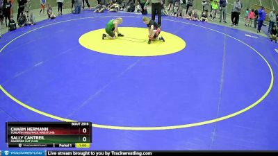 60 lbs Quarterfinal - Sally Cantreil, Oakridge Mat Club vs Charm Hermann, Tualatin Wolfpack Wrestling