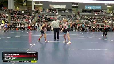 95 lbs Quarterfinal - Levi Halbert, Nebraska Boyz vs Micah McKenna, Nebraska Boyz