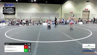 91 lbs Rr Rnd 1 - Dominic DeMarco, Askren Wrestling Academy - (A) vs Brookson Marksbury, Michigan Premier WC - (B)