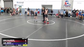 98 lbs Quarterfinal - Carl Bravo, Kodiak Wrestling Club vs Dean Baldridge, Mid Valley Wrestling Club