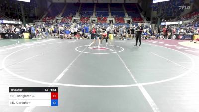 100 lbs Rnd Of 32 - Sarah Congleton, VA vs Dilynn Albrecht, WI