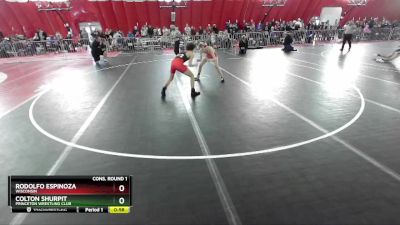 120 lbs Cons. Round 1 - Rodolfo Espinoza, Wisconsin vs Colton Shurpit, Princeton Wrestling Club