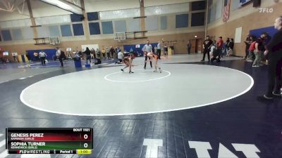 105lbs Cons. Round 3 - Genesis Perez, Kamiakin (Girls) vs Sophia Turner, Kennewick (Girls)