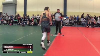 130 lbs Round 2 - Trevor Matz, Luxemburg-Casco vs Clay Hansel, Victory School Of Wrestling