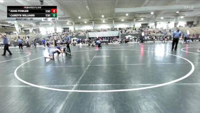 95 lbs 3rd Place Match - John Fowler, Junior Rockets Wrestling Club vs Camdyn Williams, Team Clarksville TCWC