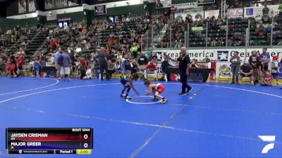 53 lbs Semifinal - Jayden Crisman, OR vs Major Greer, IA