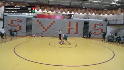 150 lbs Champ. Round 1 - Paxtyn Still, Green River vs Brodey Wilcox, Natrona County