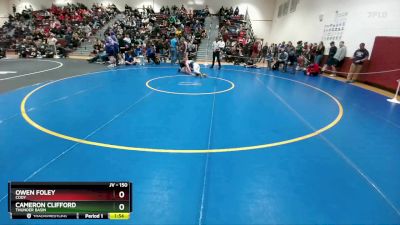 150 lbs Cons. Round 3 - Owen Foley, Cody vs Cameron Clifford, Thunder Basin