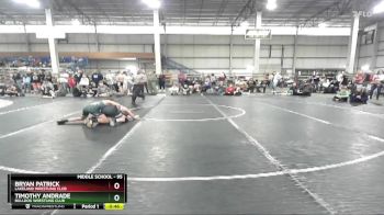 95 lbs Cons. Round 3 - Timothy Andrade, Bulldog Wrestling Club vs Bryan Patrick, Lakeland Wrestling Club