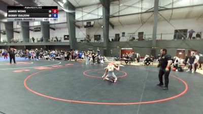 Junior Boys FS - 120 lbs Cons. Round 5 - James Wong, CA vs Bobby Gulzow, OR