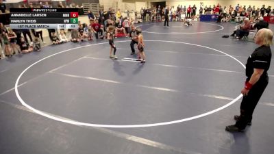 8U GIRLS - E 1st Place Match - Annabelle Larsen, Minnesota vs Harlyn Theis, New Prague Wrestling