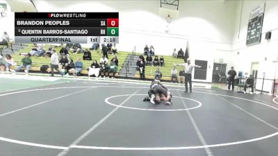 125 lbs Quarterfinal - Quentin Barros-Santiago, Rio Hondo vs Brandon Peoples, Santa Ana