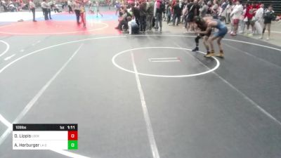 109 lbs Semifinal - Dominic Lippis, Lockdown vs Alex Herburger, La Gente WC