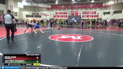 155 lbs 3rd Place Match - Matthew Haggerty, Rogers Area Youth Wrestling Cl vs Miles Hahn, Brookings